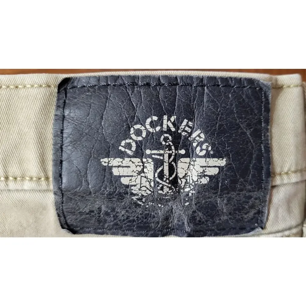 Dockers Khaki Pants Men Straight Fit 36 x 28 Cotton Twill